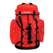 Everest 24" Hiking Pack, Red All Ages, Unisex 8045D-RD/BK, Carrier and Shoulder Book Bag for School, Work, Sports, and Travel