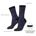 thumbnail image 4 of Fuzoiu Navy Dark Blue Print Athletic Crew Socks for Men & Women,Casual Crew Socks,Above Ankle Crew Socks for Business, Casual, 4 of 6