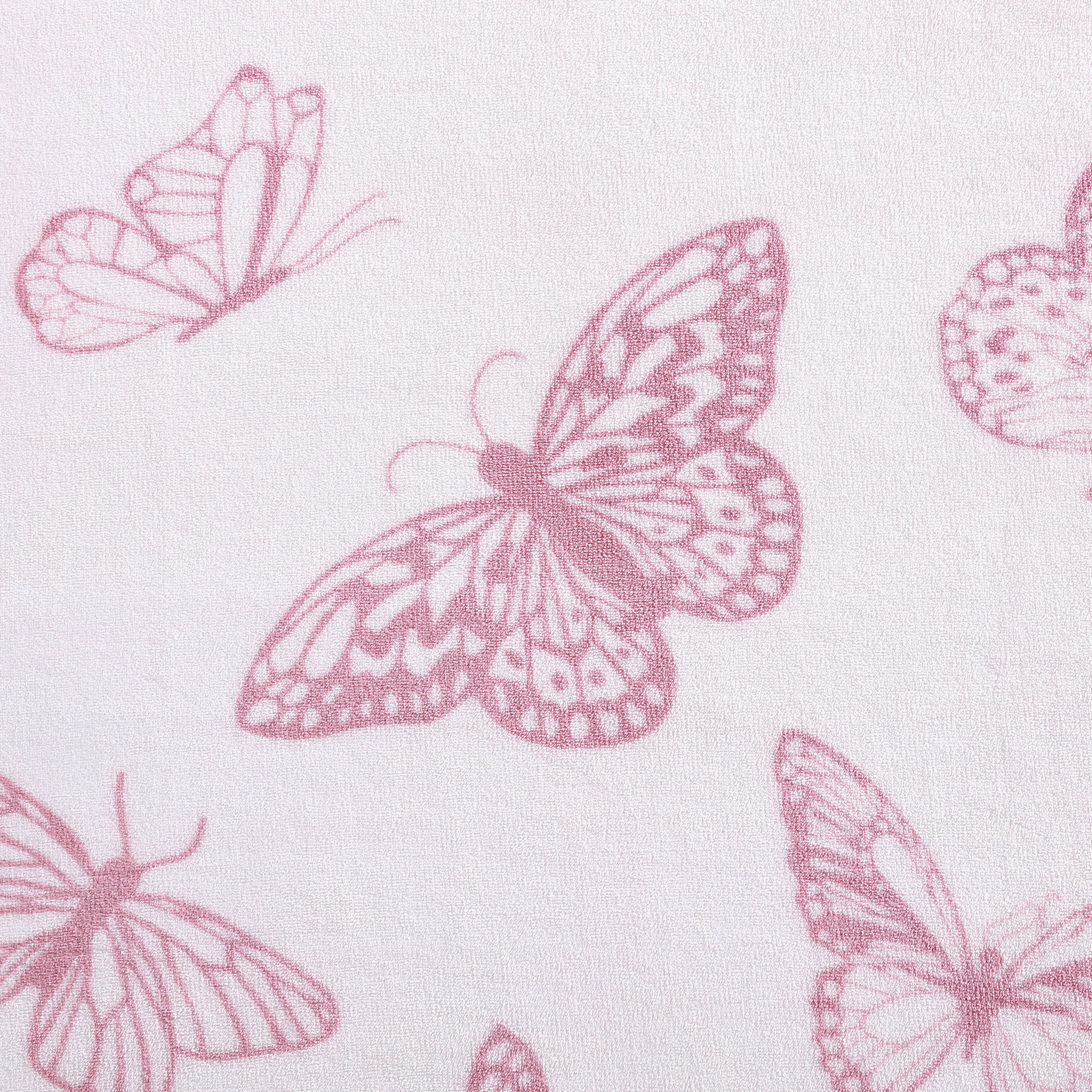 Betsey Johnson Malachite Butterfly Light Pink & Sea Pink Twin Bed Blanket, Soft Cozy Bedroom Blanket, Machine Washable