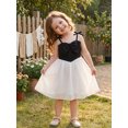 thumbnail image 4 of Cenuakty Baby Girl Summer Dress Sleeveless Bow Front Contrast Color A-Line Dress Toddler Casual Dress, 4 of 9