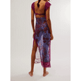 thumbnail image 3 of Michellecmm Women Long Bodycon Dress Floral Print Lace Patchwork Cutout V-Neck Sleeveless Dress Summer Slit Backless Party Dress, 3 of 4