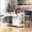 White#1, variant on K&K 55.7'' Large Kitchen Island with 2 Drop Leaf,, Rolling Kitchen Cart on 5 Wheels with Power Outlet, Folding Storage Dining Table with Spice & Towel Rack , 3 Drawers, for Kitchen, Dining Room,Black