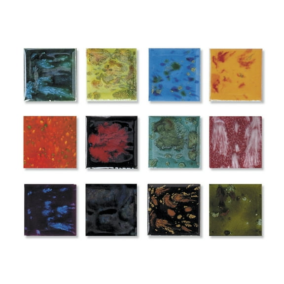 Sax True Flow Colorburst Glazes, Assorted Colors, 4 Ounces, Set of 12