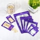 thumbnail image 5 of Bolsas holográficas Uxcell 4.7x3", paquete de 100 bolsas de plástico aluminizado resellables para cosas pequeñas, morado, 5 of 5