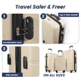 thumbnail image 5 of NiceTravel Luggage Set (20/24/28 inch),Hard-shell suitcase with Cup Holder(20"), Combination Locks & 360° Spinner Wheels, Beige, 5 of 8