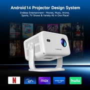 Magcubic L018 8K Projector with WiFi 6 and BT5.4, Native 1080P Projector, Auto Focus&Auto Keystone Correction with Voice Control Movie Projector for Home Theater Outdoor