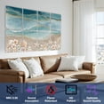 thumbnail image 3 of 8 Pack Art Acoustic Panels Sound Absorbing Beach Seashell Coastal Floral Flower Starfish Seashells Ocean Waves Decorative Soundproof Wall Panels Self Adhesive for Nursery Game Room Bedroom 48"x32", 3 of 7