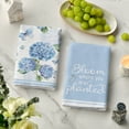 thumbnail image 2 of Sm:)e Butterfly Hydrangea Bloom Sping Flowers Kitchen Towels Set of 4, 18x26 Inch, Light Blue, 2 of 6