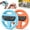 Orange & Blue Big Version, variant on 2 Packs Steering Wheel for Nintendo Switch 2 Joy Con, Switch 2 Racing Wheel for Mario Kart World & 8 Deluxe, NS2 Racing Games Accessories with Ergonomic Design and Easy to Install - Black