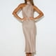 thumbnail image 3 of Vestidos de Fiesta Elegantes con cuello Halter para mujer vestido de fiesta de satén con espalda descubierta y abertura Cgtredaw Beige T XL para Mujer, 3 of 7