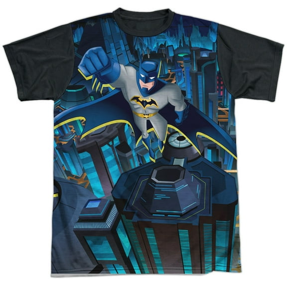 Batman Unlimited Cityscape Unisex Adult Halloween Costume Sublimated T Shirt
