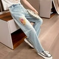 thumbnail image 4 of XXWXYD Clearence Sporty Chic Jeans 2025 Summer Thin & Stretch Fit Athleisure Pants for Active Girls Moisture-Wicking Lounge Essentials, 4 of 9
