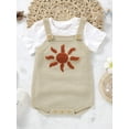 thumbnail image 4 of Suealasg Baby Boys Girls Clothes Outfit Sleeveless Square Neck Sun Embroidery Romper Jumpsuit Infant Overalls Bodysuit 0-24 Months, 4 of 8