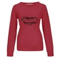 thumbnail image 4 of Raeneomay Long Sleeve Shirts for Women Casual Winter Halloween Hoodless Round-Neck Loose Printed SweatShirts, 4 of 5