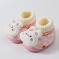 thumbnail image 2 of Gvdentm Baby Boots Girl Baby Booties Cotton Knit Shoes Soft Cozy First Wakers Warm Booties for Toddler Girl Boy(Pink,4.5), 2 of 6