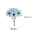 Avdolw 6 Pc Set Artificial Chrysanthemum Daisy Silk Flowers, Blue