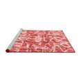 thumbnail image 2 of Ahgly Company Machine Washable Indoor Square Abstract Red Modern Area Rugs, 5' Square, 2 of 4
