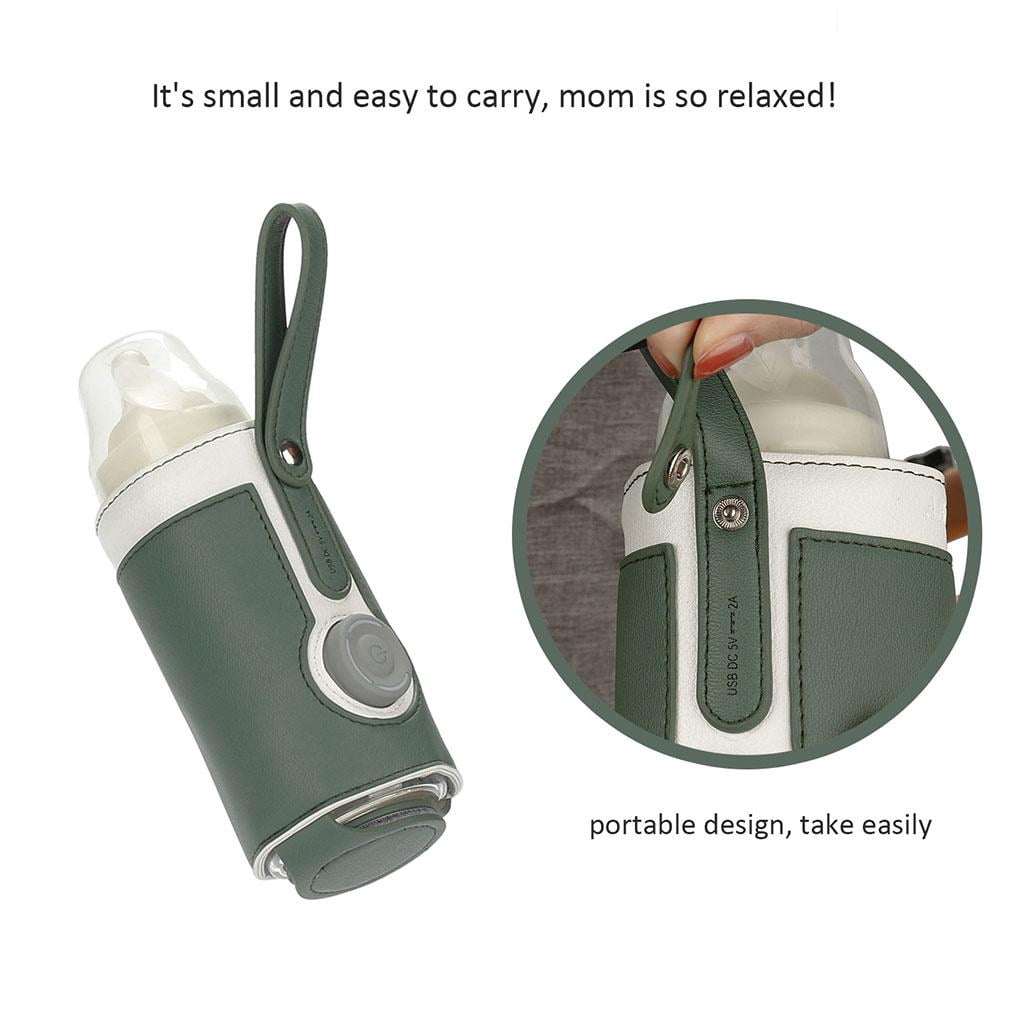 LeeQinersw Smart Baby Bottle Warmer 3 Temperature Thermostat Constant Heating USB Baby Bottle Cooler Milk Warmer for Walk Home Shopping Infant Newborn green