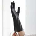 thumbnail image 4 of Guantes de látex resistentes a productos químicos, guantes de goma resistentes para trabajo de seguridad y limpieza, tamaño XL, negros, 3 pares, 4 of 5