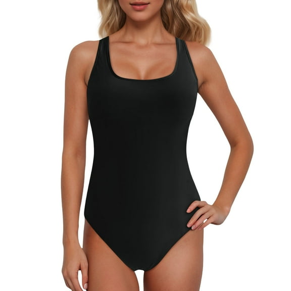 WAYUTE One Piece Swimsuit Women Athletic Racerback Bathing Suit Color Block Swimsuit