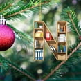 thumbnail image 6 of Lilixerw Book Lover Christmas Tree Hanging Ornament,26 Alphabet Letter Shaped Acrylic Mini Bookshelf Pendant for Christmas Tree Ornaments Car Pendant(N), 6 of 6