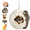 White, variant on Sugar Glider Woven Spherical Nest with Warm Liner for All Seasons Small Animal Bed Nest Hanging Hammock Bed Comfortable Fit Squirrel Sugar Glider Gerbil Rat Hamster Bird Parrot