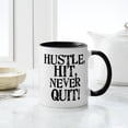 thumbnail image 4 of CafePress - HUSTLE, HIT, NEVER QUIT! Mug - 11 oz Ceramic Mug - Novelty Coffee Tea Cup, 4 of 4