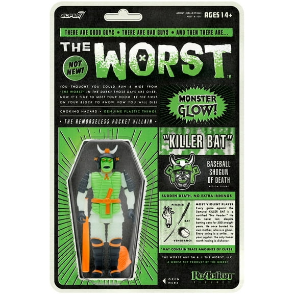 Super7 - The Worst - ReAction Figures Wave 3 - Killer Bat (Hell-Oween Glow)