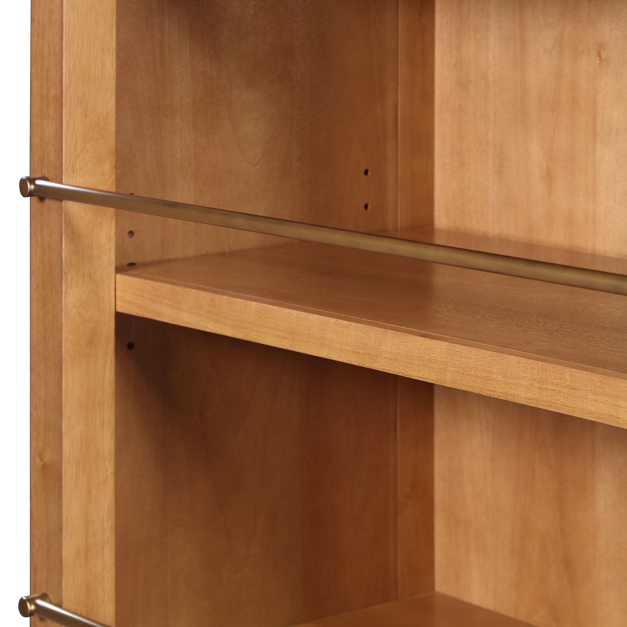 My Texas House Haven 5-Shelf Bookcase, Warm Brown Finish