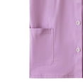 thumbnail image 5 of iHengLiXing Women's Easy To Wear And Take Off Postoperative Care Clothing For Fractures Fully Open Button Shoulder Inserted Short Sleeved Double Pocket Round Neck Top Purple XL, 5 of 7