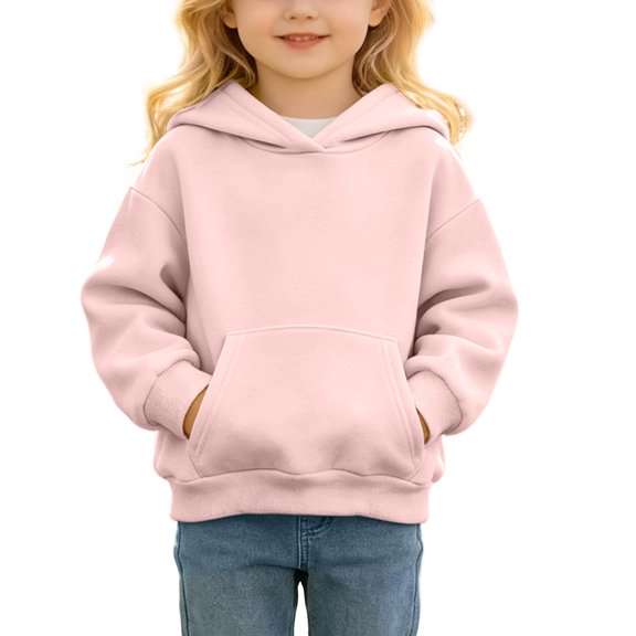 Xdegoge Baby Boys Basic Solid Pullover Hoodie Long Sleeve Casual Sweatshirt with Kangaroo Pocket Fall Winter Activewear Tops, 12M