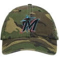 thumbnail image 2 of Men's '47 Camo Miami Marlins Team Clean Up Adjustable Hat, 2 of 4