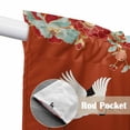 thumbnail image 4 of Red Crane Swag Valances for Windows 2 Pack, Kitchen Window Curtains 36 Inch Length, Vintage Red Teal Spring Floral Botanical Privacy Swag Curtains for Living Room/Bathroom with Rod Pocket 36"x36", 4 of 8