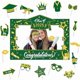 thumbnail image 1 of wonima44 Racenaf Green and Gold Graduation Photo Booth Props - Frame & 15 Pieces of Props for 2025 Graduation Party Decorations, 1 of 1