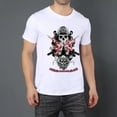 thumbnail image 2 of Men's Graphic TeeSkull Letter Print T-Shirts Round Neck Short Sleeves Sizes XS-5XL Summer Daily Casual Tops, 2 of 5