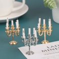 thumbnail image 4 of POINTERTECK 1Pair 1 12 Dollhouse Mini Table Candle Candlestick Christmas Scene Home Ornament, 4 of 6