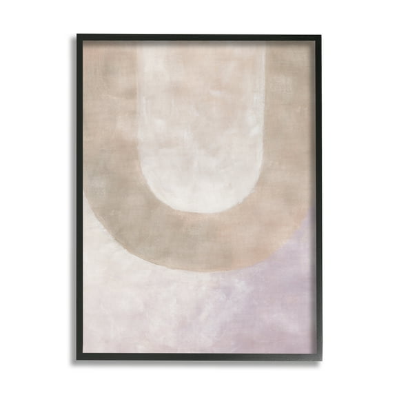 Stupell Industries Soft Arch Shapes Abstract Painting Black Framed Art Print Wall Art, 11 x 14