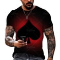 thumbnail image 3 of Moda Poker As De Espadas Jugando A Las Cartas 3D De Los Hombres Camiseta De Verano De Poliéster De Gran Tamaño Streetwear De La Ropa Superiorpangjing, 3 of 4