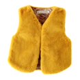thumbnail image 5 of SUXIAN Kids Reversible Vest with Trim Winter Warm Padded Sleeveless Jacket for Boys and Girls Toddler Jacket Yellow 4-5 Years, 5 of 5