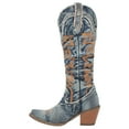 thumbnail image 2 of Dingo Womens Texas Tornado Denim Embroidered Snip Toe Cowboy  Mid Calf Boot, 2 of 2