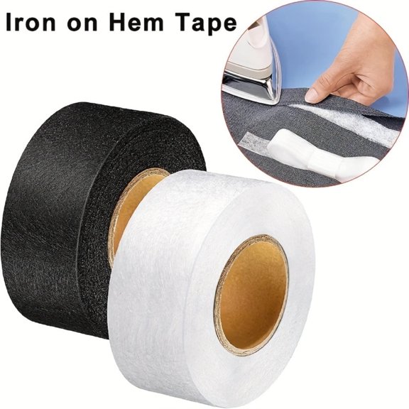 AIGIA Iron On Hemming Tape 2 Rolls 944 Inch Adhesive for Fabric Tape No Sew Hemming Tape for Clothes Pants Dresses Curtains