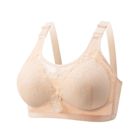 QASIEATN Bras for Women No Underwire Fashion Full Coverage Wireless Supportive Bralettes Adjustable Everyday Bras Women's Underwear