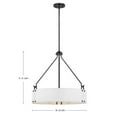 thumbnail image 7 of Nuvo Lighting Halter 4 Light Pendant Medium Base 60 Watt Matte Black Finish White Fabric Shade, 7 of 7
