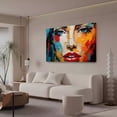 thumbnail image 3 of Abstract Art Modern Decorative Painting Close-up Of Face Framed Canvas Poster Bedroom Decor Sports Landscape Office Room Decor Gift,Frame-style,28×41inch (70×105cm), 3 of 8
