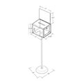 thumbnail image 3 of Azar 206325-WHT Extra Large White Suggestion Box on Adjustable Pedestal Floor Stand w/ Lock, 3 of 3