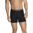 thumbnail image 4 of Fruit of the Loom Men's CoolZone Fly Black and Gray Short Leg Boxer Briefs, 5 Pack, 4 of 6