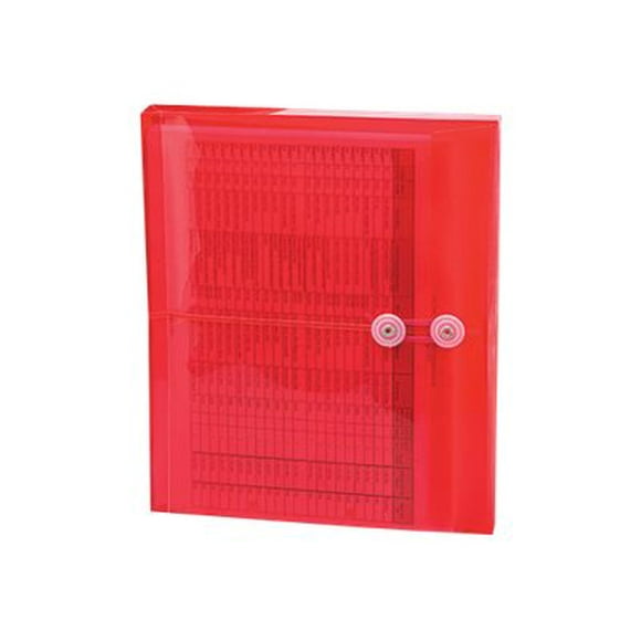 Smead Poly - Document wallet - expanding - for Letter - capacity: 200 sheets - red (pack of 5)