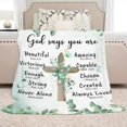 thumbnail image 5 of Christian Gifts for Women, Christian Blanket, Religious Gifts for Women Faith, Christian Gifts, Bible Verse Inspirational Gifts Throw Blankets 80"x60", 5 of 6