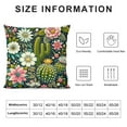 thumbnail image 5 of JRXY  Watercolor Cactus Throw Pillow Cover Green Plants Succulent on Desert Exotic Blossom Cozy Square Cushion Case for Men Women Boys Girls Room Home Decor White, 5 of 5