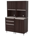 thumbnail image 4 of Inval AMBROSSIA 2 Piece Breakroom Pantry in Espresso and Gray Engineered Wood, 4 of 8